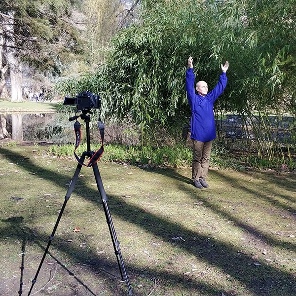 beim filmen im hofgarten